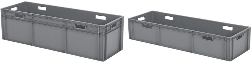 Für jede Anwendung passend – lange Stapelbehälter und quadratische Euroboxen
